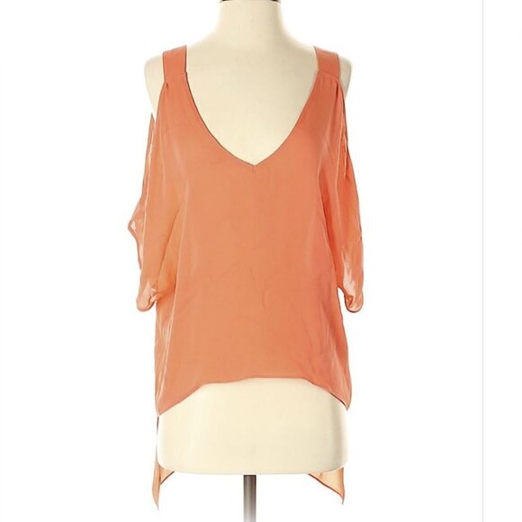 NEW Mason 100% Silk Ruffle Sleeve Blouse Size 4 - Picture 1 of 4